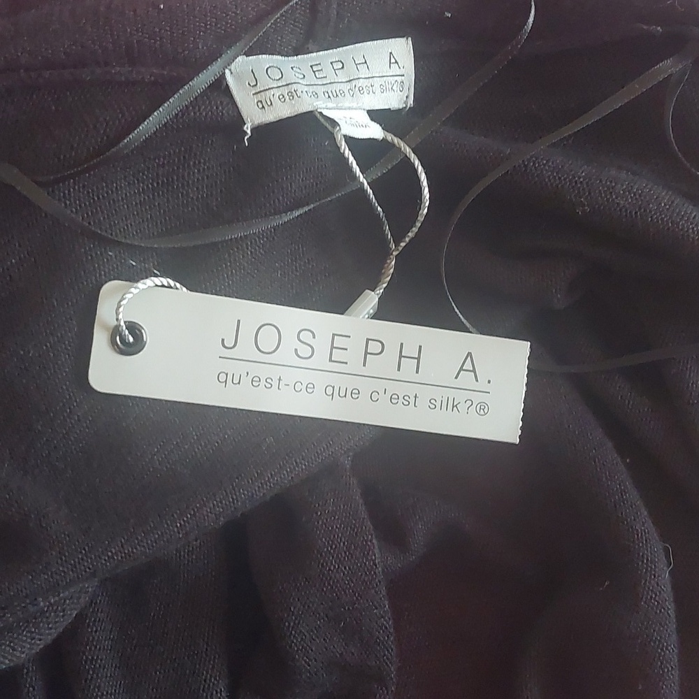 Joseph A Black Floral Embroidered Cardigan #0422K - Picture 8 of 8